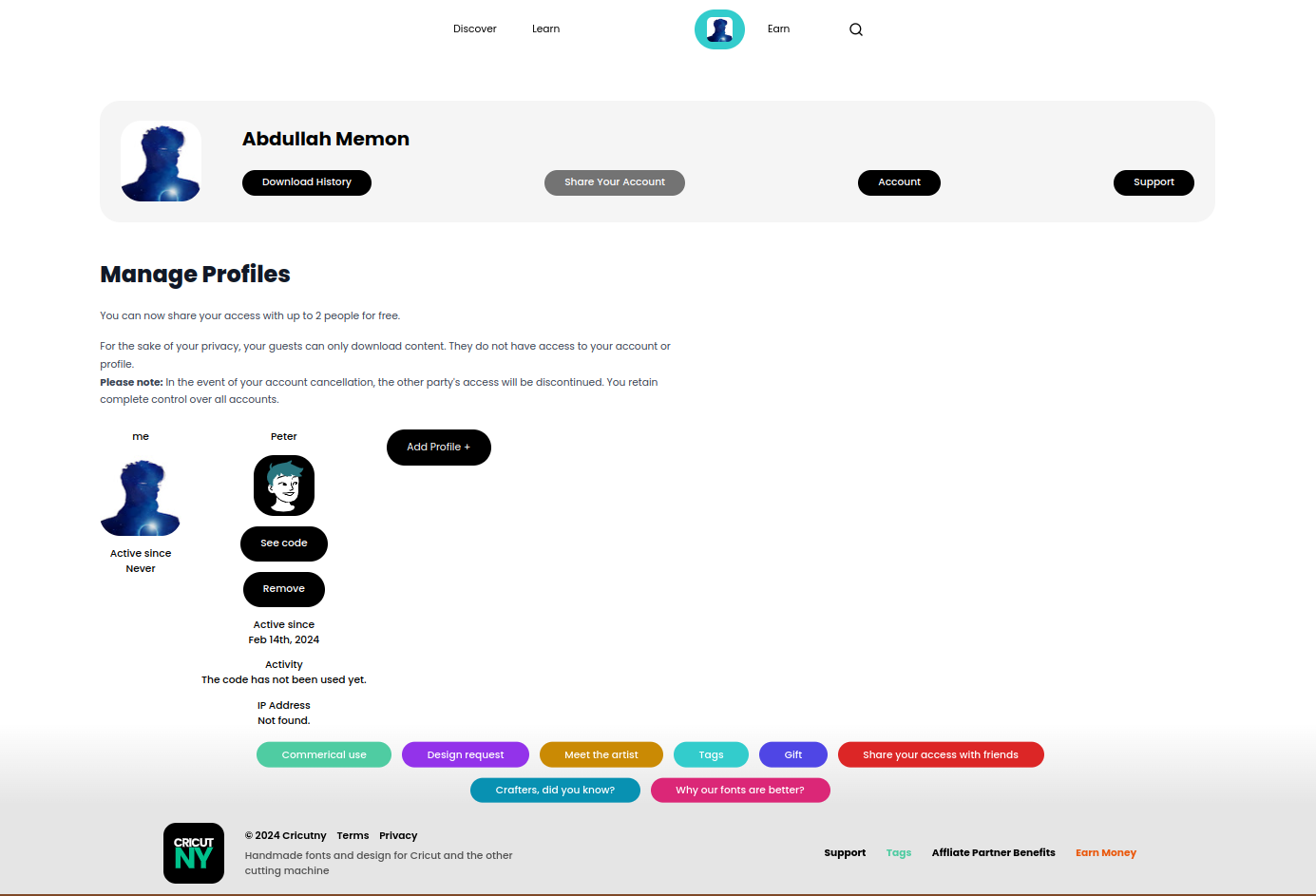 Cricutny Mobile View